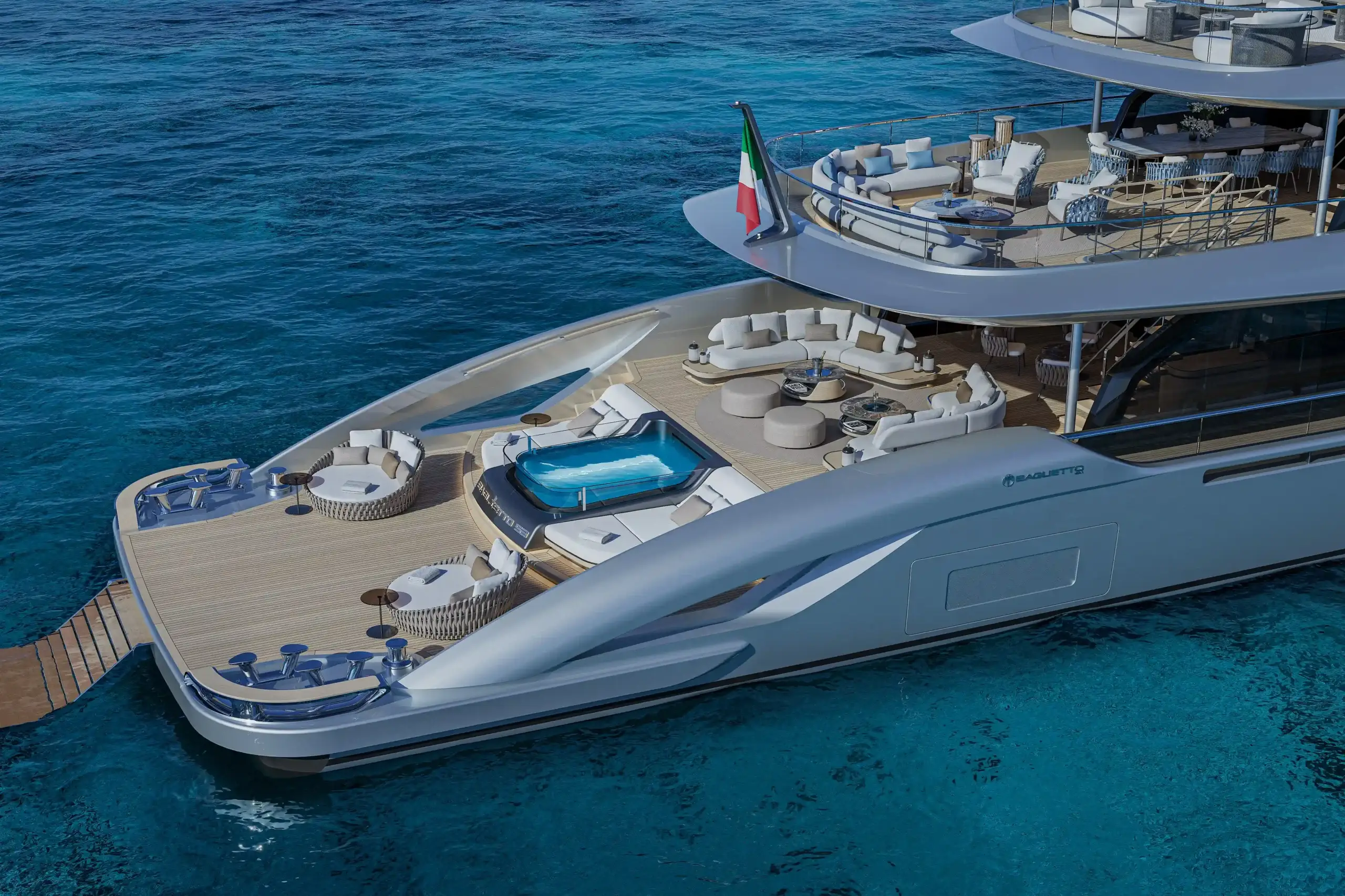 Explorer-inspired luxury yacht rendering