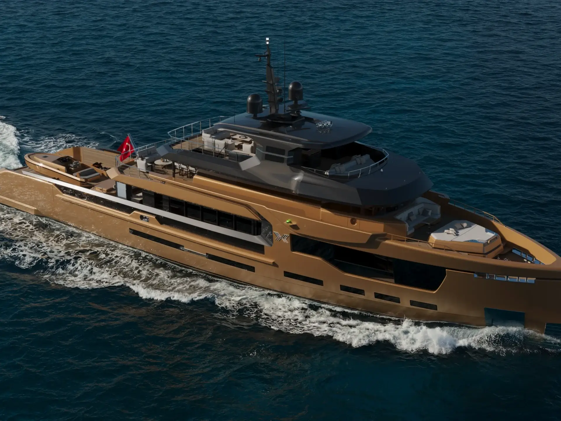 RMK Petra Aura superyacht visualization