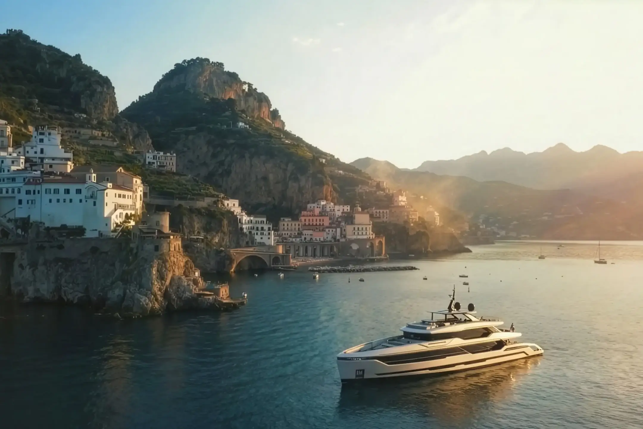 Baglietto DOM 155 luxury superyacht exterior rendering at sea-day