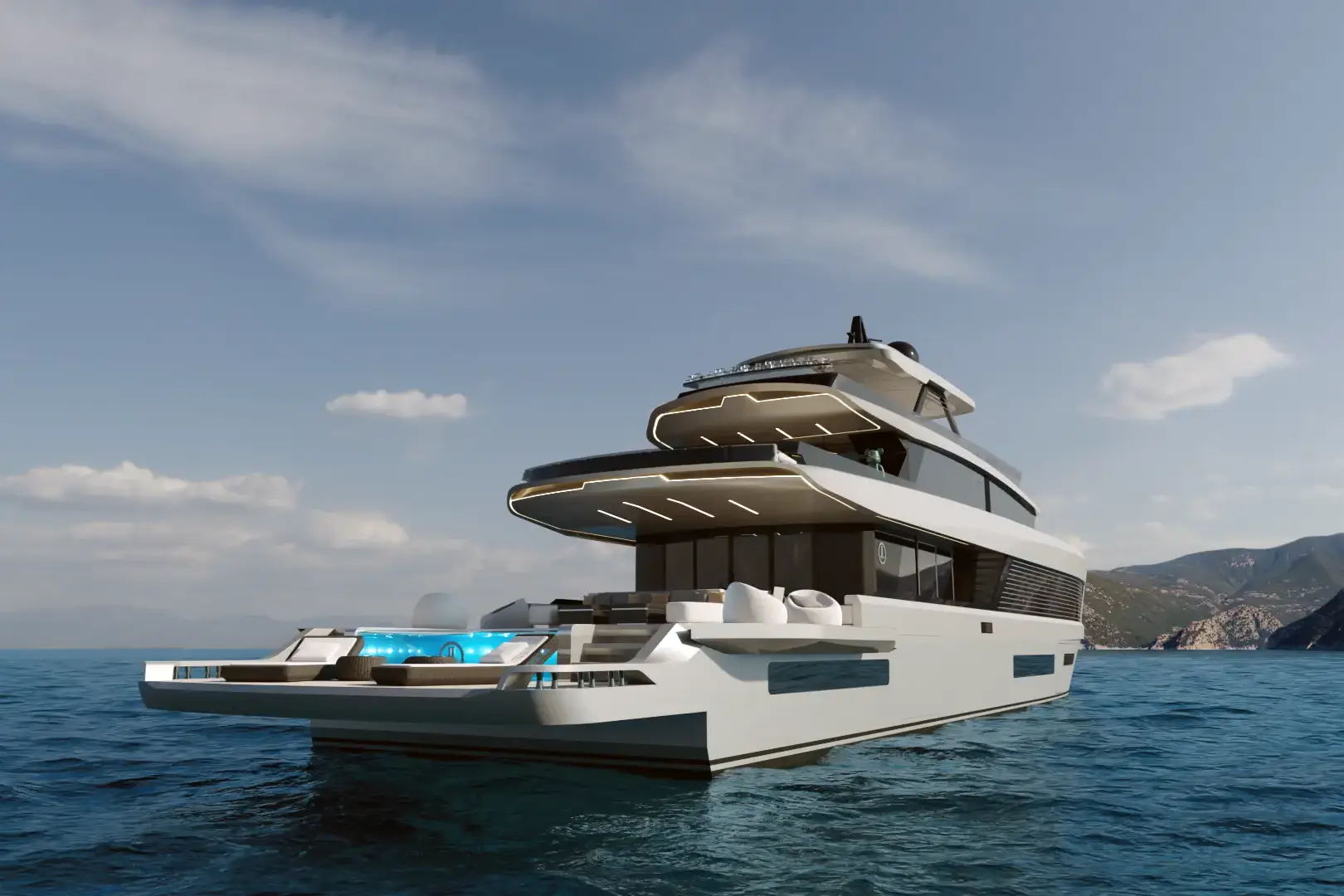 Luis Lima exterior visualization highlighting its modern superstructure