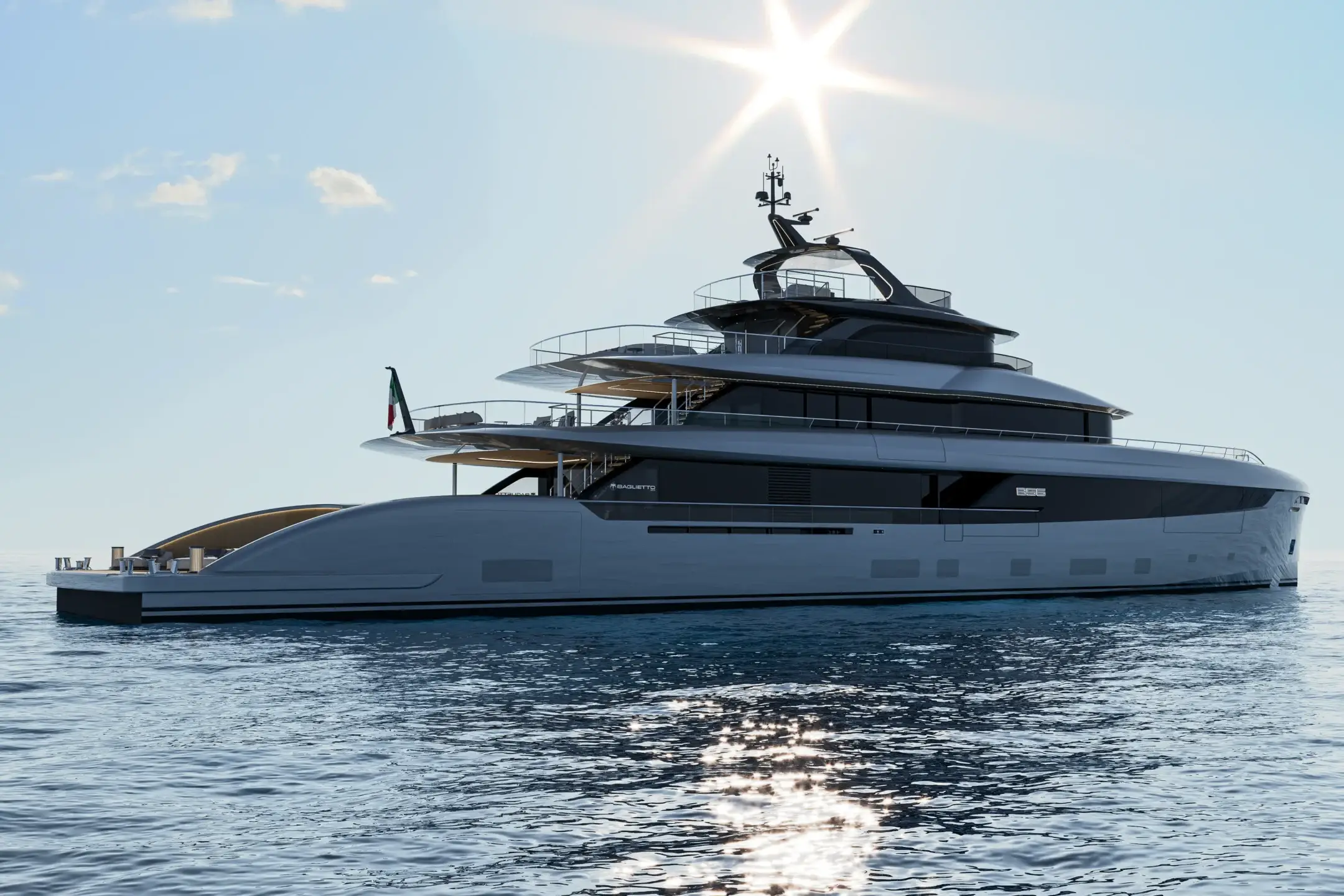 Baglietto Project 58 yacht animation by Meta Design Studio