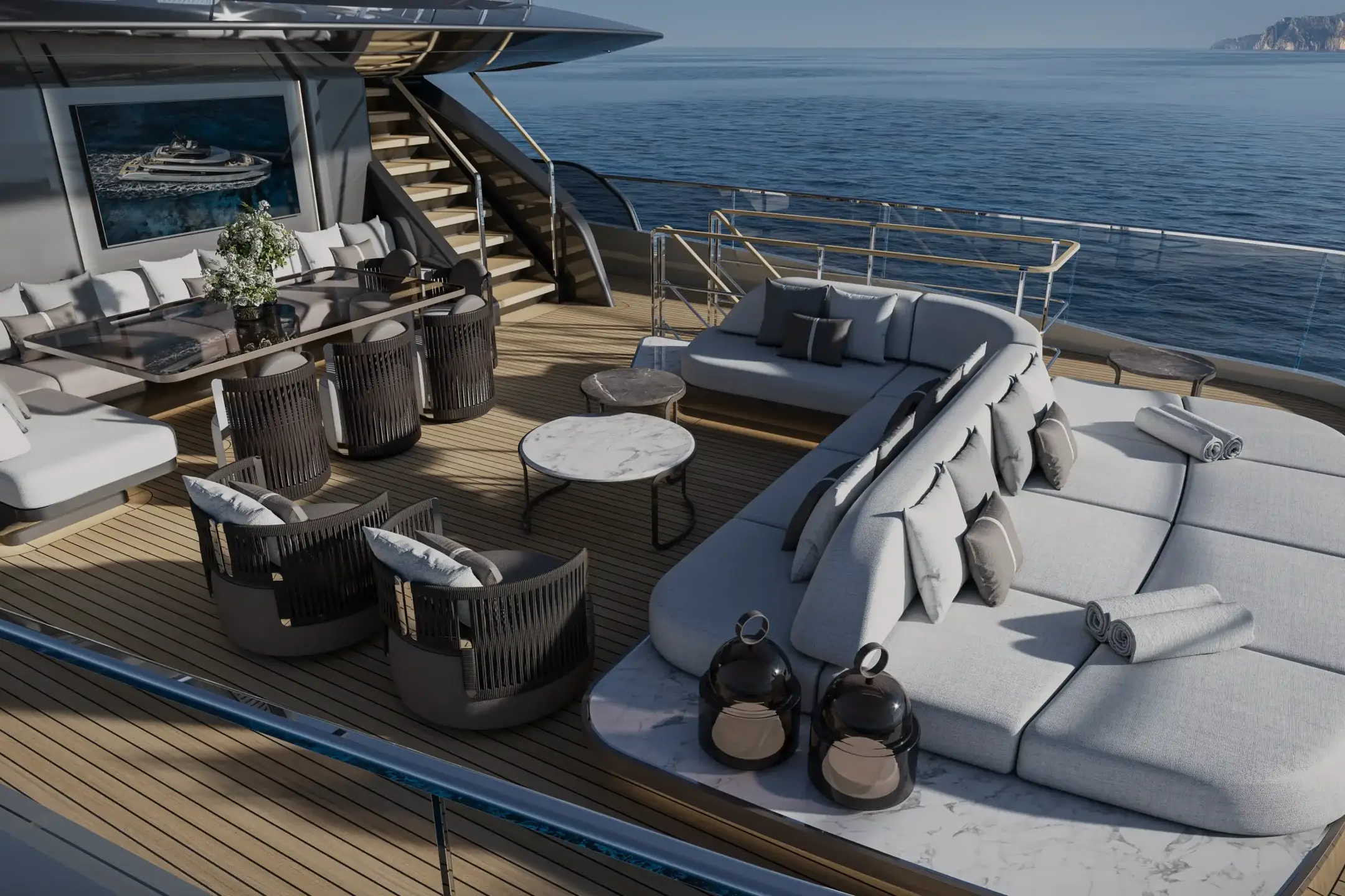 Cinematic yacht animation showcasing the fluid lines of Baglietto Project 58