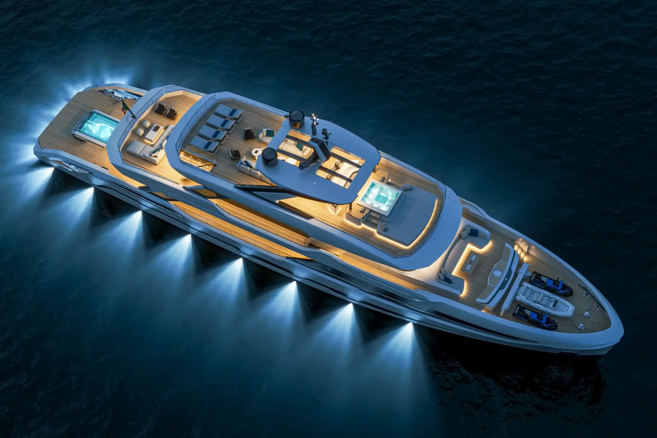 Baglietto DOM 155 yacht animation by meta design