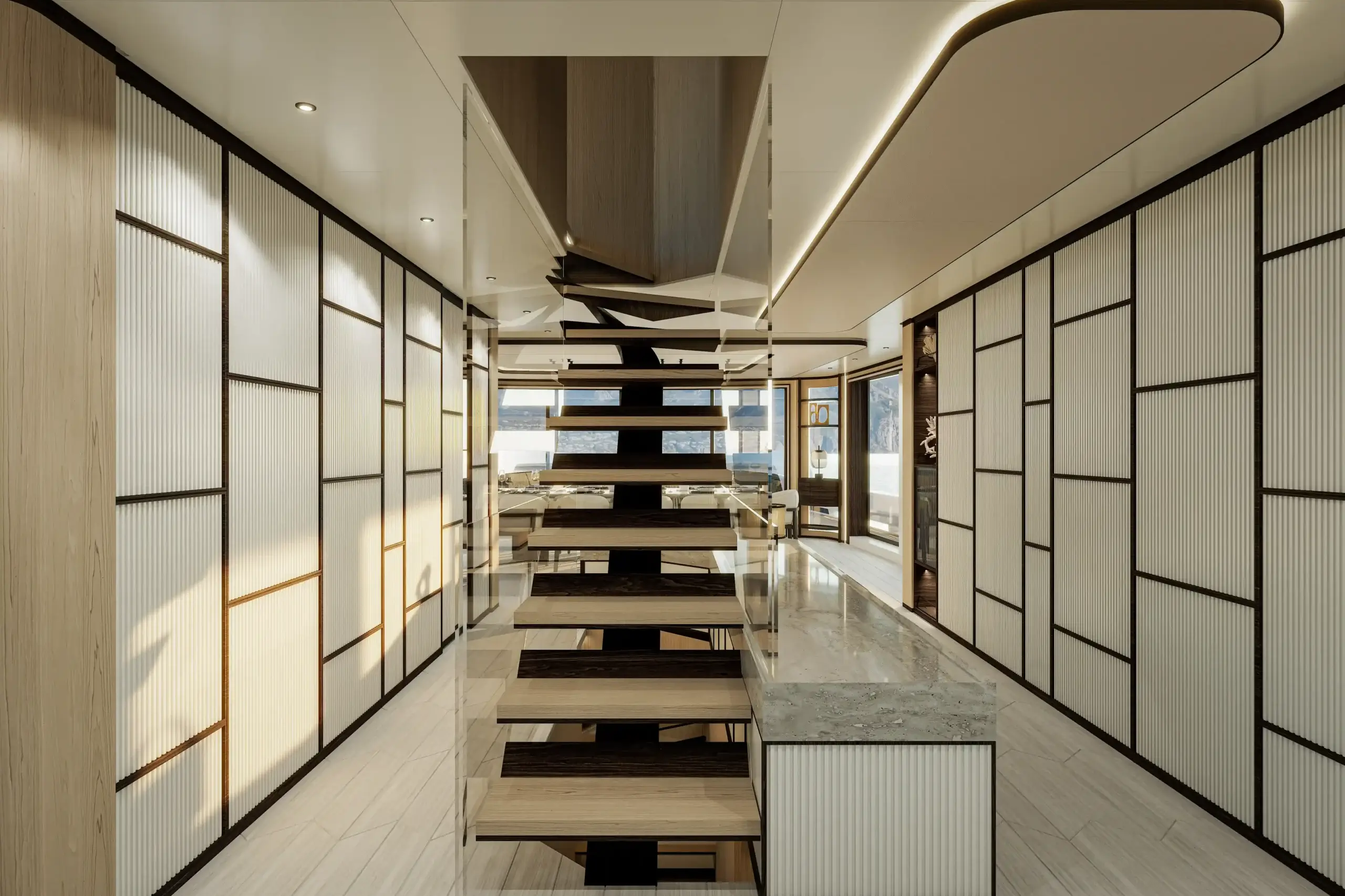 Interior CGI visualization of the Extra X145 Global for product launch presentation